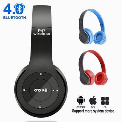 P47 Bluetooth 5.3 Headphones With Clear Voice Pak Zonic 