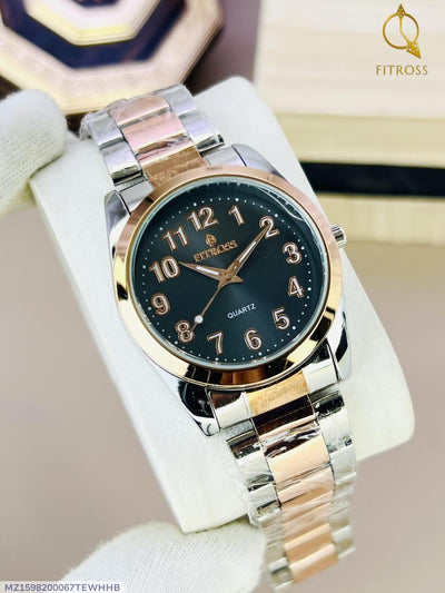 Men's Water Resistant Golden Chain strap Watch Pak Zonic 